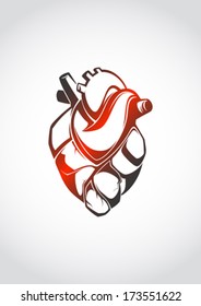Abstract anatomical heart