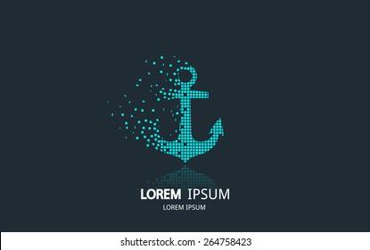 Abstract anchor logo. Vector logotype design.