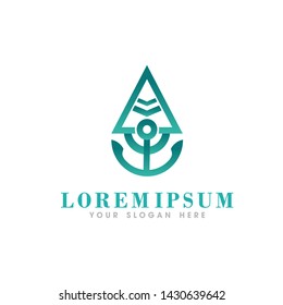 Abstract Anchor symbol logo concept 