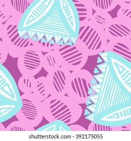 abstract ancient africa seamless vector pattern