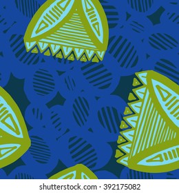 abstract ancient africa seamless vector pattern