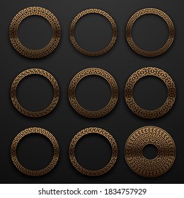 Abstract ancient design circle rings