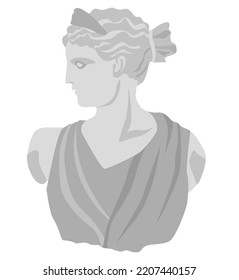 Abstract ancient Greek statue.Vector drawing