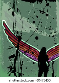 abstract angel grunge background