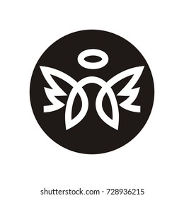 Abstract angel logo design template vector