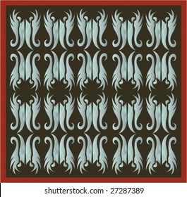 Abstract Angel Pattern (Blue and Brown)