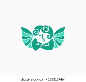 Abstract Angel. Vector design template.