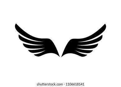 Abstract Angel Wing Bird Set Fly Symbol Icon Eagle Logo