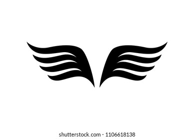 Abstract Angel Wing Set Fly Feather Sign Eagle Bird Vector