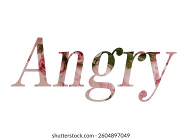 Abstract Angry Text Effect Design White Background