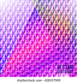 Abstract Angular Background. Colorful Triangular Structure Texture. Vector illustration