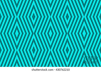 Abstract Angular Background. Turquoise Rhombic Structure Texture. Vector illustration