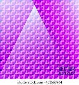 Abstract Angular Background. Violet Triangular Structure Texture. Vector illustration
