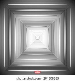 abstract angular black white pattern with lighting on grey background. vector illustration
