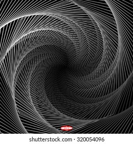 abstract angular black white pattern with stairs. vector illustration