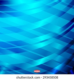 abstract angular dark blue pattern with aqua texture with abstract cornflower curve with rhombus with abstract indigo line on aquamarine background. vector illustration