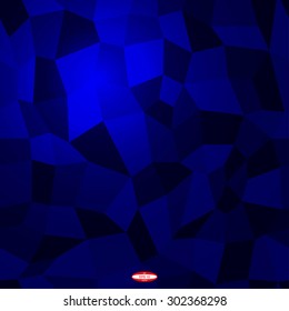 abstract angular dark blue pattern with aquamarine texture with quadrangle with abstract aqua line on navy background. vector illustration