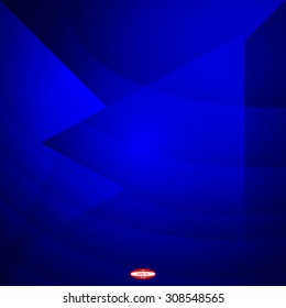 abstract angular dark blue pattern with aqua texture with cornflower triangle with abstract indigo ellipse on aquamarine background. vector illustration