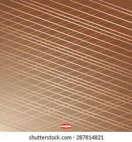 abstract angular dark bronze pattern with sand texture with rhombus with abstract cream line on beige background. vector illustration