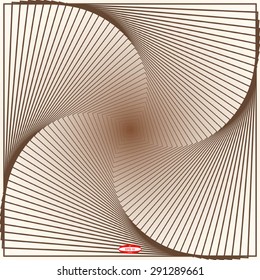 abstract angular dark bronze pattern with curve rust texture with cream stairs with burnt line on beige background. vector illustration