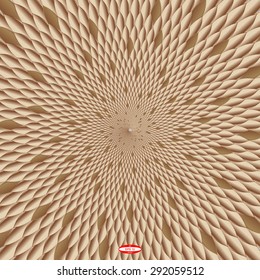 abstract angular dark bronze pattern with beige texture with abstract chocolate curve with rhombus with abstract brown line isolated on cream background. vector illustration