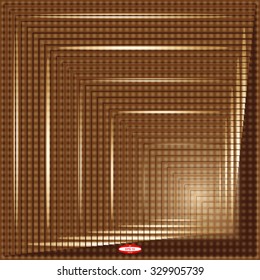 abstract angular dark bronze pattern with cream lighting with black line on beige background. vector illustration