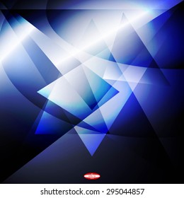 abstract angular dark colorful pattern with aqua texture with triangle with abstract white line on blue background. vector illustration