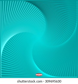 abstract angular dark cyan pattern with curve turquoise texture with aqua stairs with azure line on slate background. vector illustration