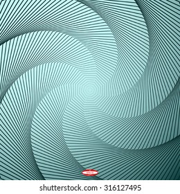 abstract angular dark cyan pattern with aqua texture with turquoise stairs with azure line on slate background. vector illustration