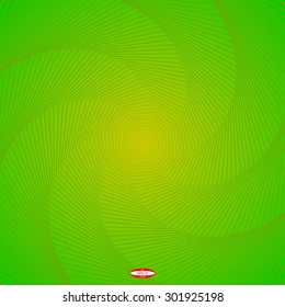 abstract angular dark green pattern with curve emerald texture with chartreuse stairs with chlorine line on pistachio background. vector illustration