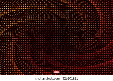 abstract angular dark orange pattern with red texture with balls with cream stairs with yellow line on black background. vector illustration