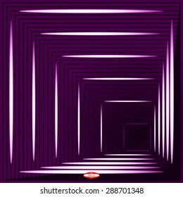 abstract angular dark purple pattern with dark plum texture with lilac lighting with violet line on magenta background. vector illustration