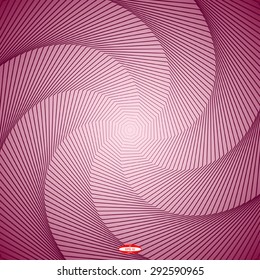 abstract angular dark purple pattern with curve magenta texture with pink stairs with raspberry line on marsala background. vector illustration