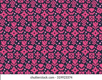 abstract angular geometric vector floral seamless background