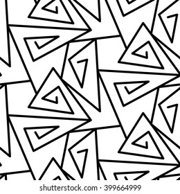 Abstract angular lines seamless pattern