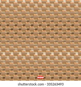 abstract angular metallic dark bronze pattern beige texture with cream quadrangle with abstract ginger line on brown background. vector illustration