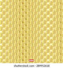abstract angular metallic dark golden pattern beige texture with cream quadrangle with on yellow background. vector illustration