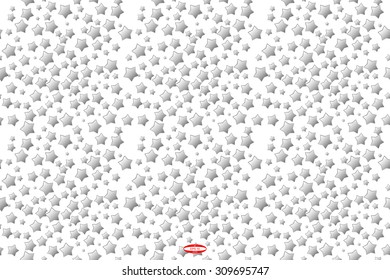 abstract angular pattern with silver stars isolated on white background. vector illustration