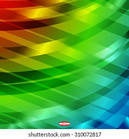 abstract angular rainbow pattern with colorful texture with green curve with rhombus with on dark background. vector illustration