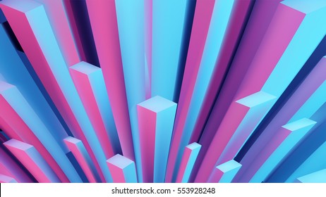 Abstract angular vector 3d background. Bright illustration. Cubes distortion