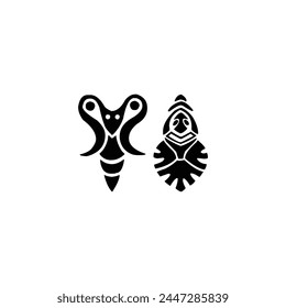 abstract animal art vector silhouette illustration icon insect symbol flat emblem cartoon sketch logo design