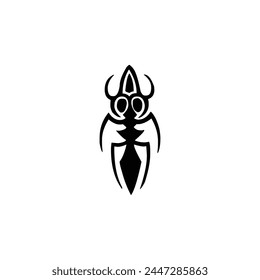abstract animal art vector silhouette illustration icon insect symbol flat emblem cartoon sketch logo design