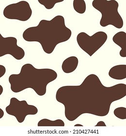 Abstract animal background. Cow seamless pattern.