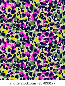 manchas abstratas de camuflagem de animais ~ fundo sem costura