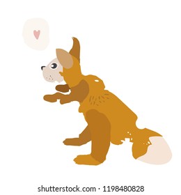 Abstract animal character. Vector flat squirrel illustration. Theme for children. 