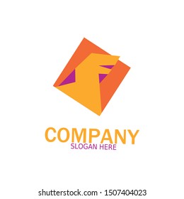 Abstract animal flat style logo vector template. Simple stylish modern.