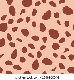 Abstract animal fur seamless pattern. Simple wildlife skin wallpaper. Vector illustration
