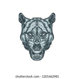Abstract animal head logo in vector