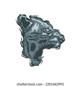 Abstract animal head logo in vector