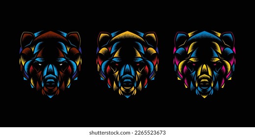 Resumen de la cabeza animal. Ilustración vectorial original. Diseño de camisetas.